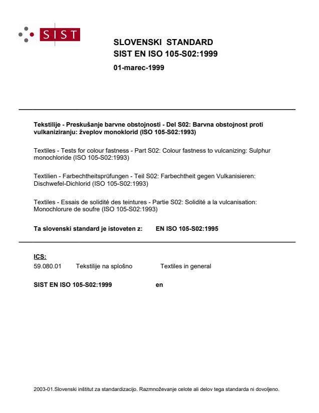 EN ISO 105-S02:1999