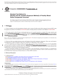 ASTM C1849/C1849M-23 REDLINE ASTM C1849/C1849M-23 - Standard Test Method for Density and Air Content (Pressure Method) of Freshly Mixed Roller-Compacted Concrete - Page 1 preview