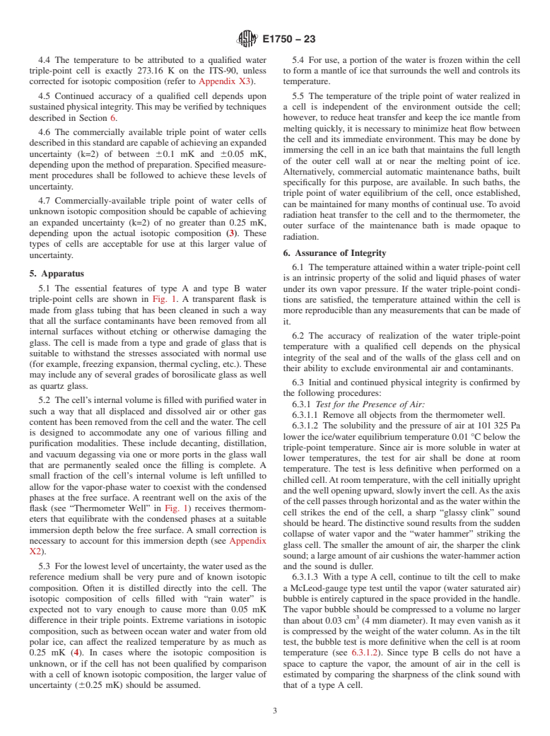 ASTM E1750-23 - Standard Guide for  Use of Water Triple Point Cells