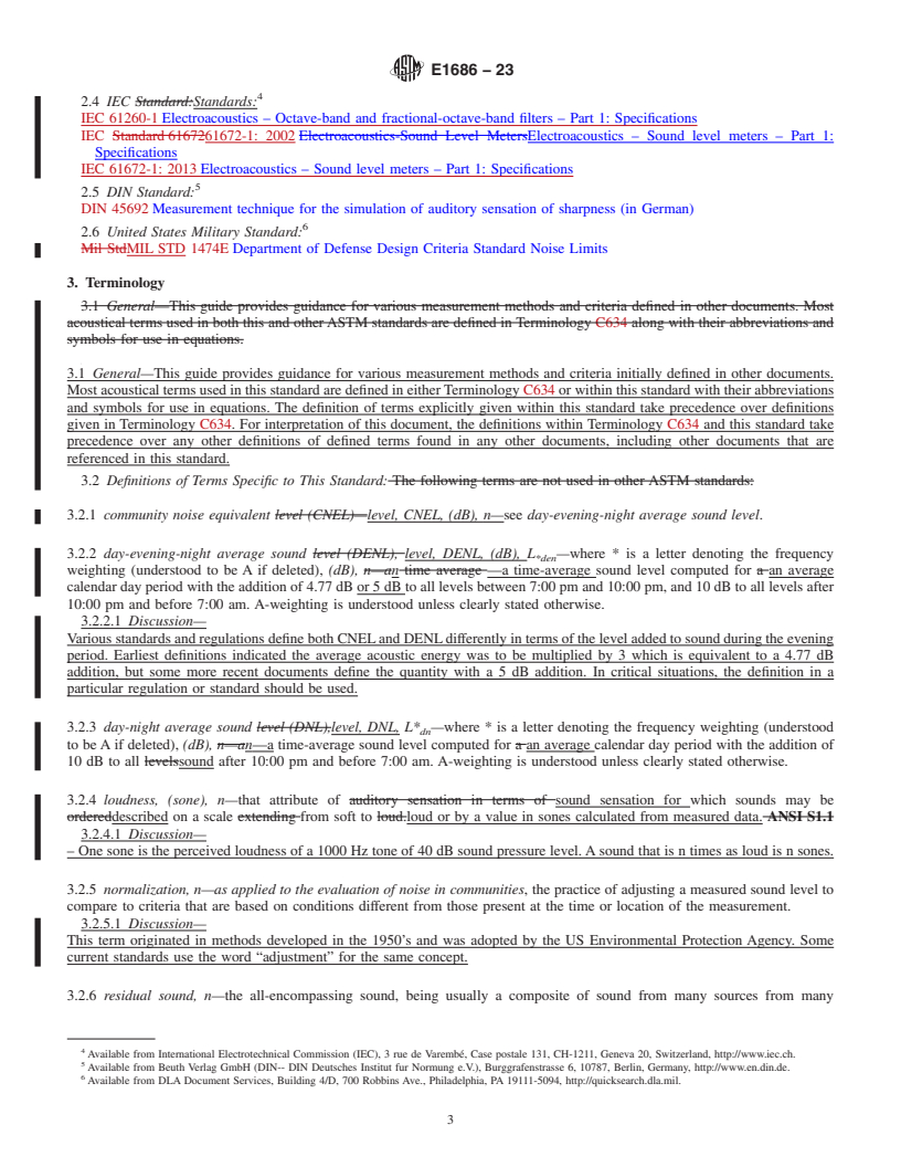 REDLINE ASTM E1686-23 - Standard Guide for  Applying Environmental Noise Measurement Methods and Criteria