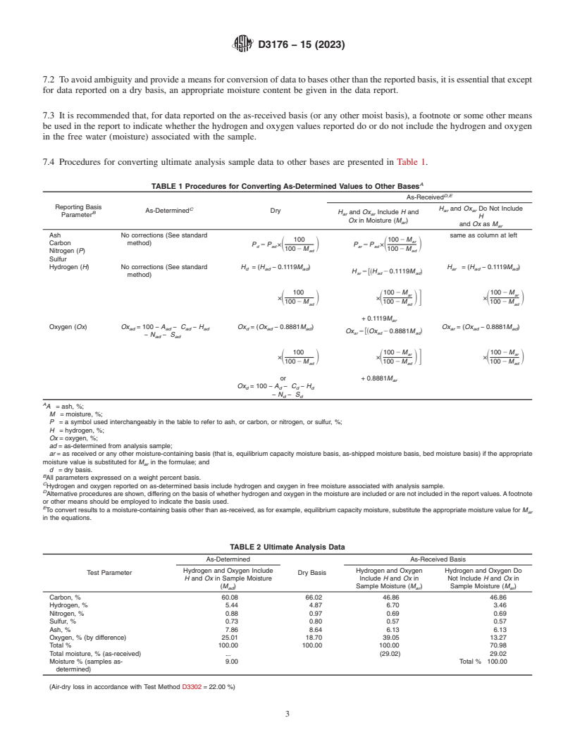 REDLINE ASTM D3176-15(2023) - Standard Practice for  Ultimate Analysis of Coal and Coke