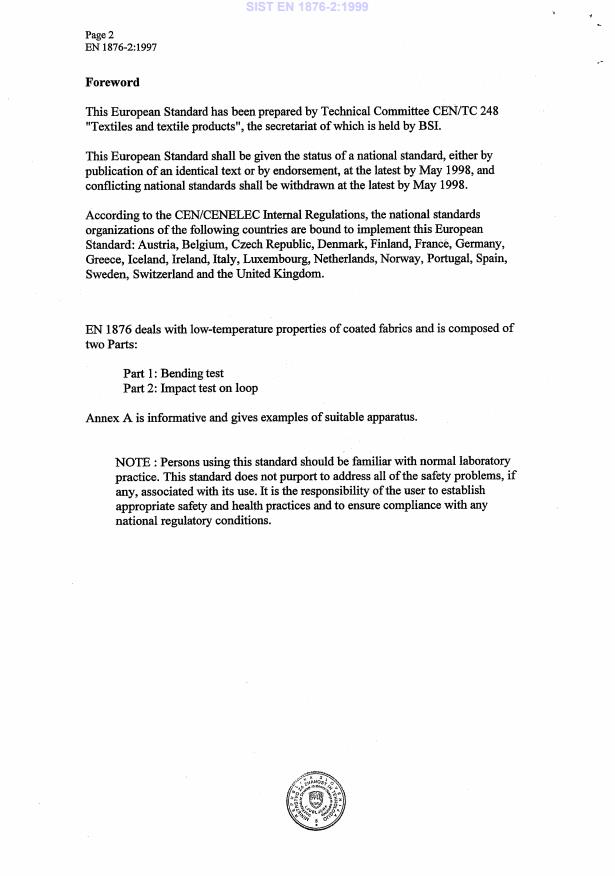 EN 1876-2:1997 EN 1876-2:1999 - Page 4 preview