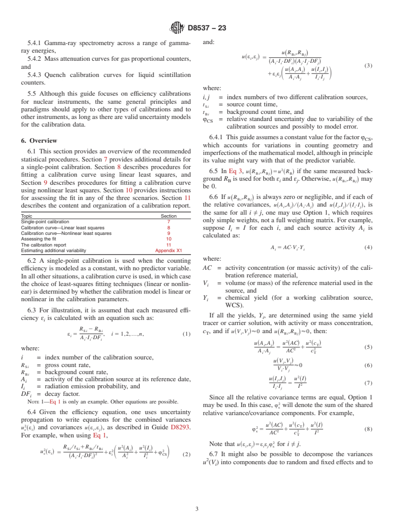 ASTM D8537-23 - Standard Guide for Analysis of Calibration Data for Nuclear Instruments