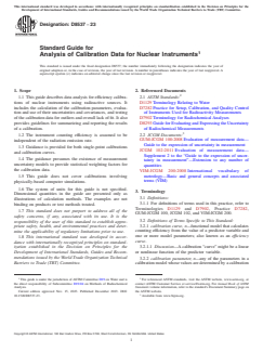 ASTM D8537-23 ASTM D8537-23 - Standard Guide for Analysis of Calibration Data for Nuclear Instruments - Page 1 preview