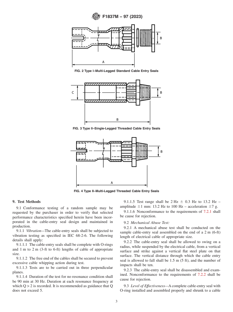 ASTM F1837M-97(2023) - Standard Specification for  Heat-Shrink Cable Entry Seals (Metric)