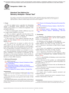ASTM E3009-23a - Standard Test Method for Sensory Analysis—Tetrad Test