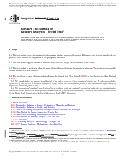 REDLINE ASTM E3009-23a - Standard Test Method for Sensory Analysis—Tetrad Test