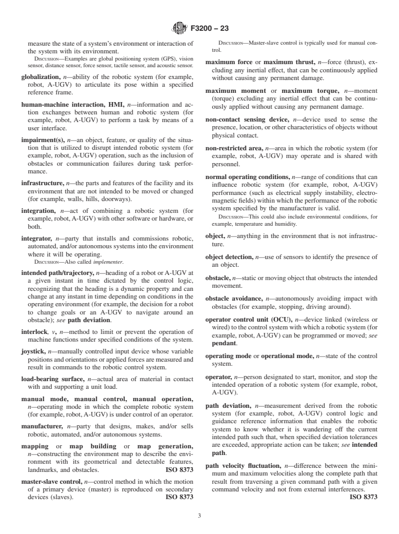 ASTM F3200-23 - Standard Terminology for Robotics, Automation, and Autonomous Systems