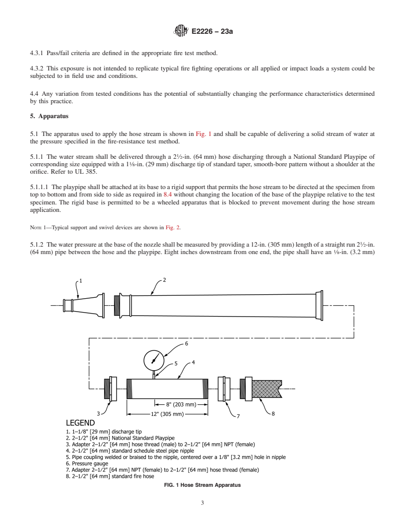 REDLINE ASTM E2226-23a - Standard Practice for  Application of Hose Stream