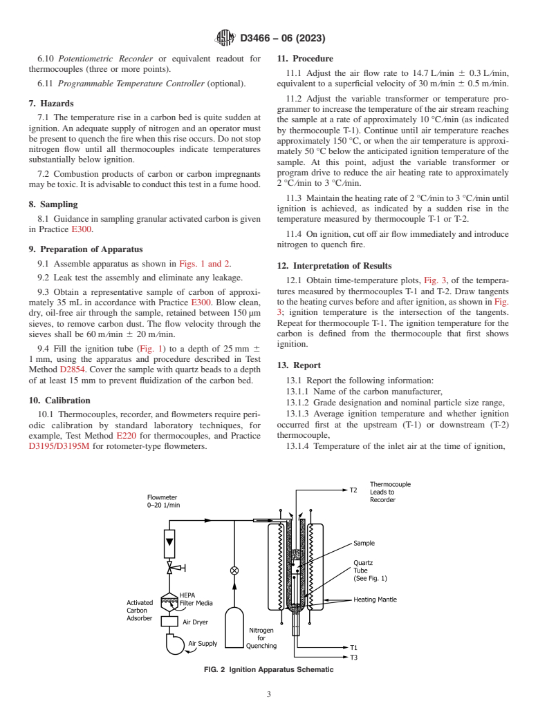 ASTM D3466-06(2023) - Standard Test Method for Ignition Temperature of Granular Activated Carbon