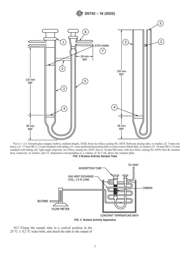 ASTM D5742-16(2023) - Standard Test Method for Determination of Butane Activity of Activated Carbon