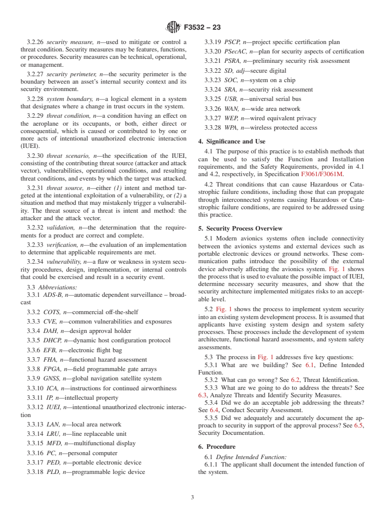 ASTM F3532-23 - Standard Practice for Protection of Aircraft Systems from Intentional Unauthorized  Electronic Interactions