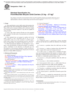 ASTM F3641-23 ASTM F3641-23 - Standard Specification for Front-Mounted Bicycle Child Carriers (12 kg – 27 kg) - Page 1 preview