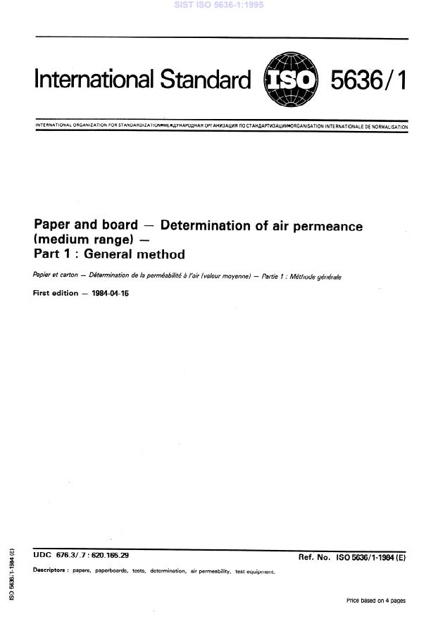 ISO 5636-1:1995