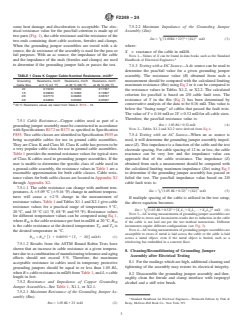 ASTM F2249-24 - Standard Specification for  In-Service Test Methods for Temporary Grounding Jumper Assemblies  Used on De-Energized Electric Power Lines and Equipment