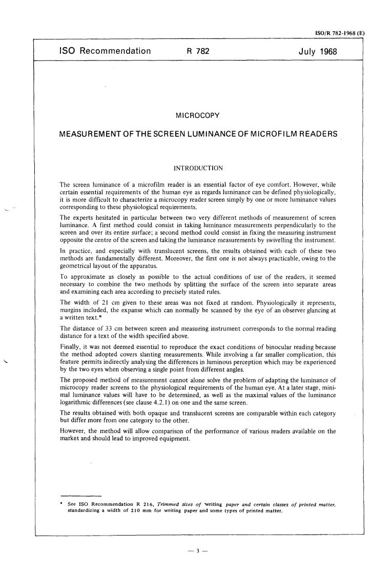 ISO/R 782:1968 - Title missing - Legacy paper document
Released:1/1/1968