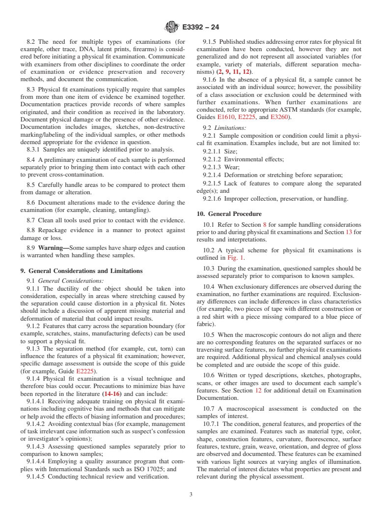 ASTM E3392-24 - Standard Guide for Forensic Physical Fit Examination