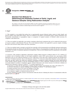 REDLINE ASTM D6866-24 - Standard Test Methods for Determining the Biobased Content of Solid, Liquid, and Gaseous  Samples Using Radiocarbon Analysis
