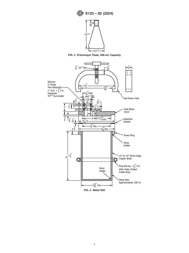 ASTM E123-02(2024) - Standard Specification for  Apparatus for Determination of Water by Distillation