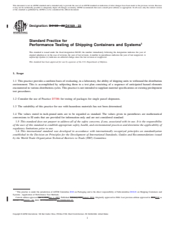 REDLINE ASTM D4169-23 - Standard Practice for Performance Testing of Shipping Containers and Systems