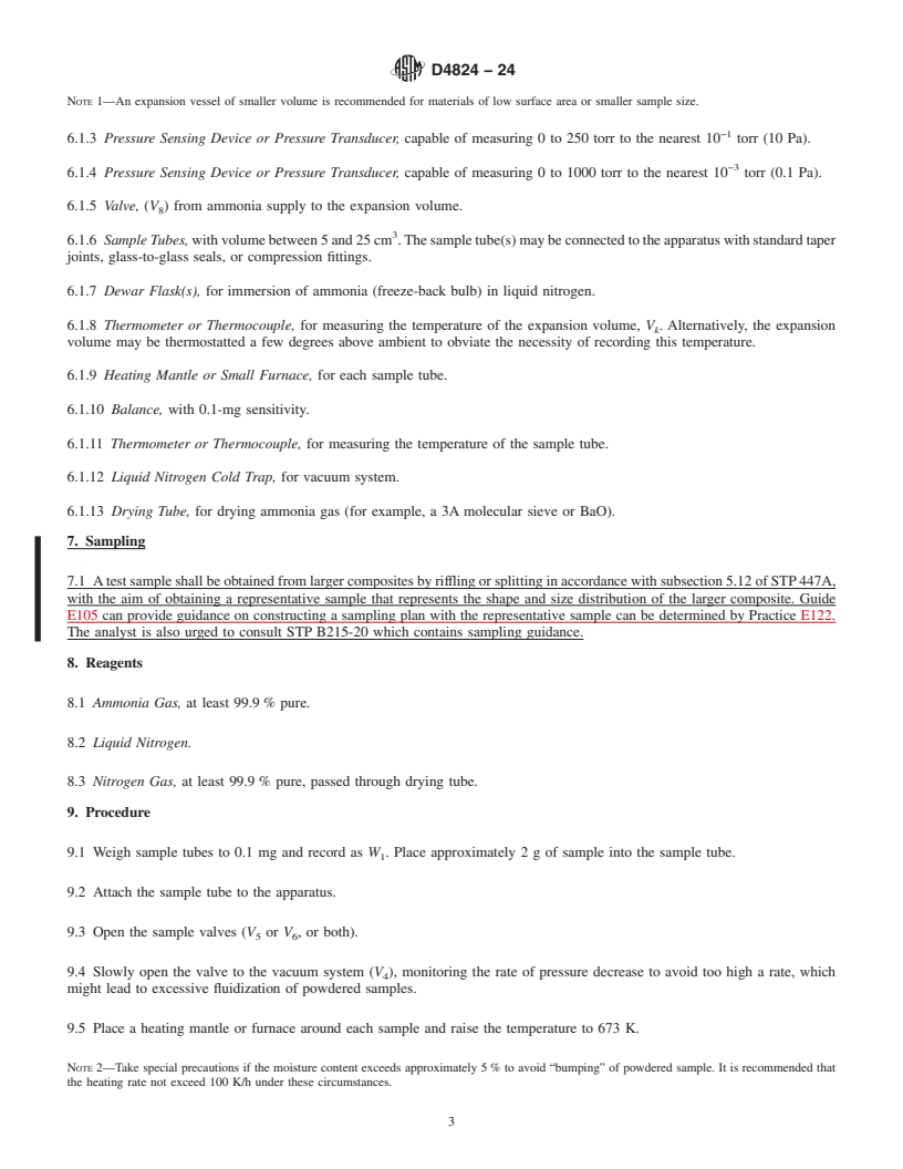 REDLINE ASTM D4824-24 - Standard Test Method for  Determination of Catalyst Acidity by Ammonia Chemisorption