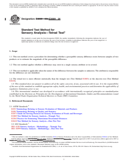 REDLINE ASTM E3009-24 - Standard Test Method for Sensory Analysis—Tetrad Test