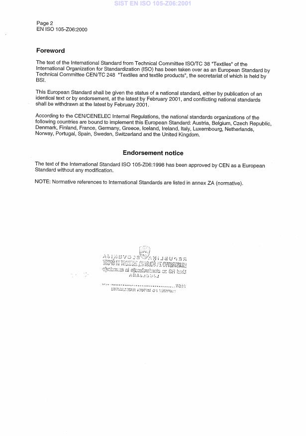 EN ISO 105-Z06:2000 EN ISO 105-Z06:2001 - Page 4 preview