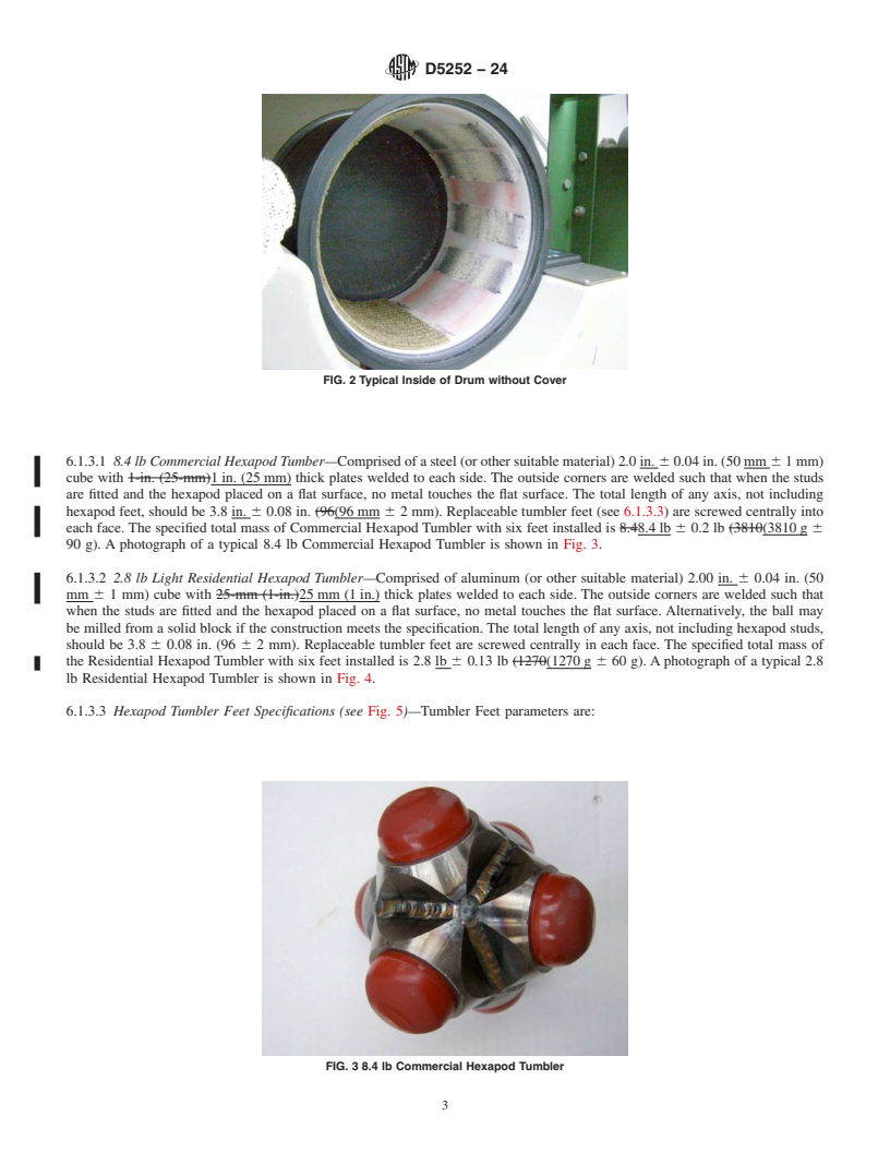 REDLINE ASTM D5252-24 - Standard Practice for  the Operation of the Hexapod Tumble Drum Tester