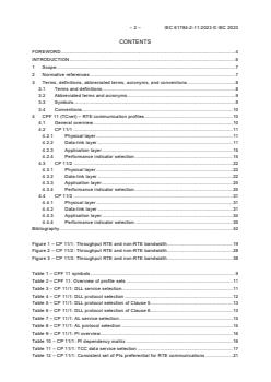 IEC 61784-2-11:2023 - Industrial networks - Profiles - Part 2-11: Additional real-time fieldbus profiles based on ISO/IEC/IEEE 8802-3 - CPF 11
Released:5/5/2023 - Page 4 preview