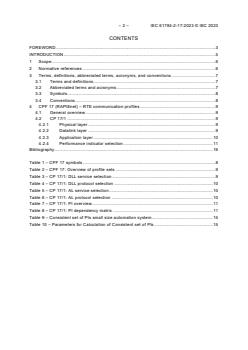 IEC 61784-2-17:2023 - Industrial networks - Profiles - Part 2-17: Additional real-time fieldbus profiles based on ISO/IEC/IEEE 8802-3 - CPF 17
Released:5/5/2023 - Page 4 preview