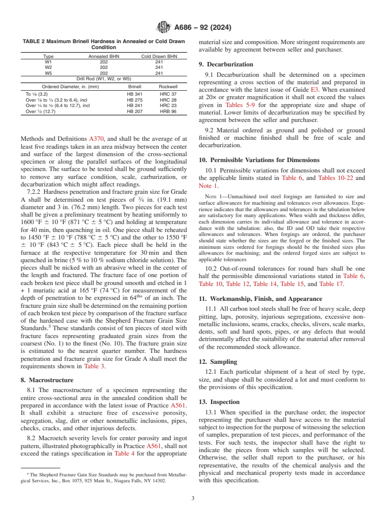 ASTM A686-92(2024) - Standard Specification for Tool Steel, Carbon