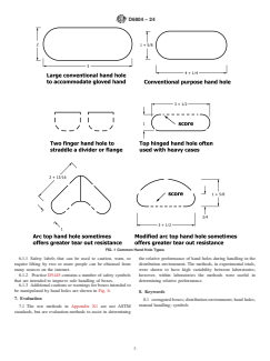 ASTM D6804-24 - Standard Guide for  Hand Hole Design in Corrugated Boxes - Page 3 preview