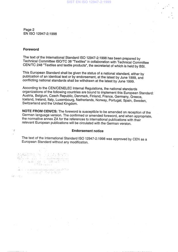 EN ISO 12947-2:1998 EN ISO 12947-2:1999 - Page 4 preview