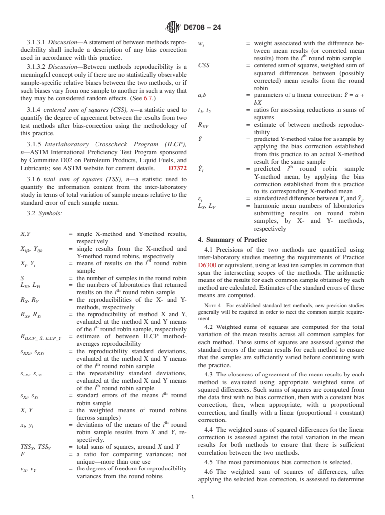 ASTM D6708-24 - Standard Practice for Statistical Assessment and Improvement of Expected Agreement   Between Two Test Methods that Purport to Measure the Same Property   of a Material