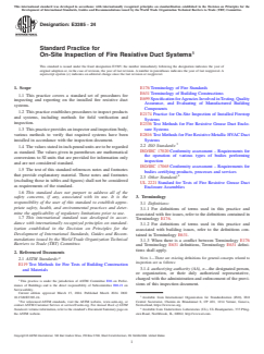 ASTM E3385-24 ASTM E3385-24 - Standard Practice for On-Site Inspection of Fire Resistive Duct Systems - Page 1 preview