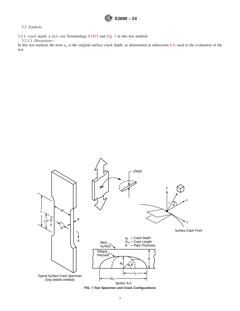 REDLINE ASTM E2899-24 - Standard Test Method for Measurement of Initiation Toughness in Surface Cracks Under  Tension and Bending