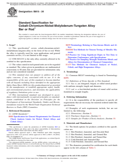 ASTM B815-24 ASTM B815-24 - Standard Specification for Cobalt-Chromium-Nickel-Molybdenum-Tungsten Alloy<brk/> Bar or Rod - Page 1 preview
