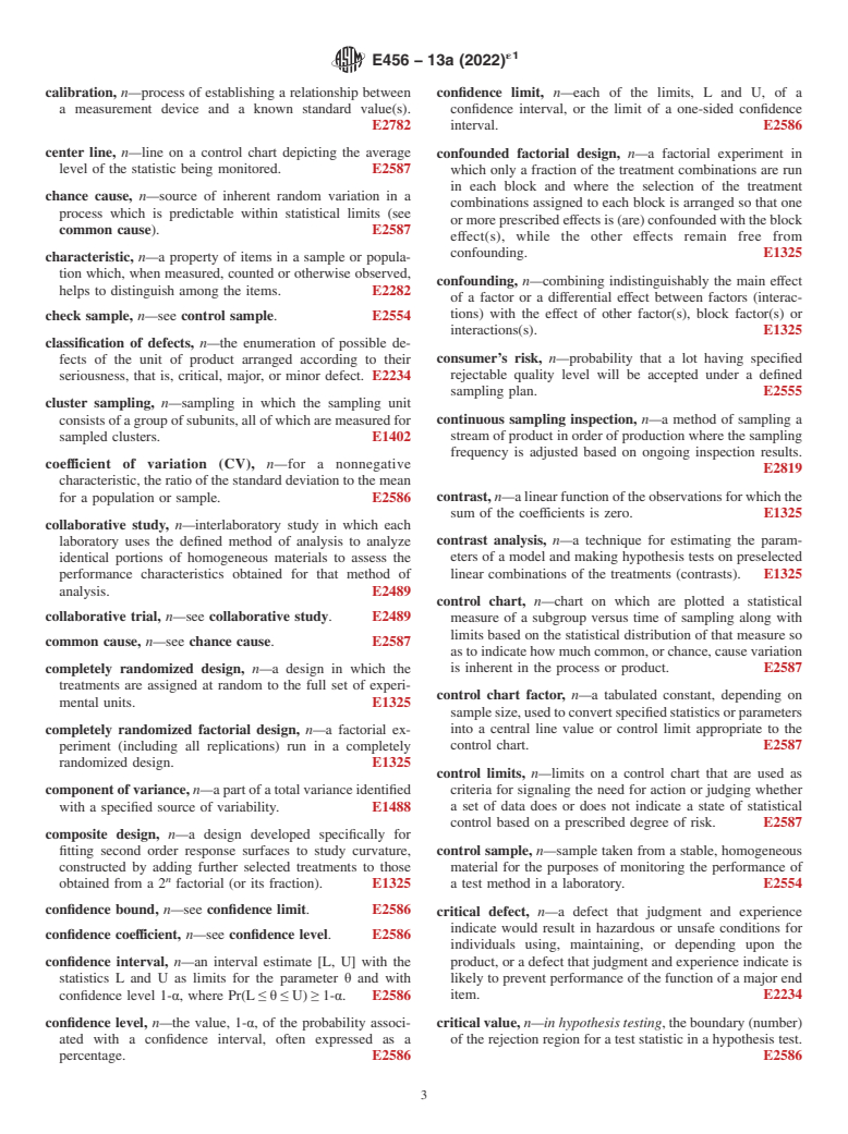 ASTM E456-13a(2022)e1 - Standard Terminology Relating to Quality and Statistics