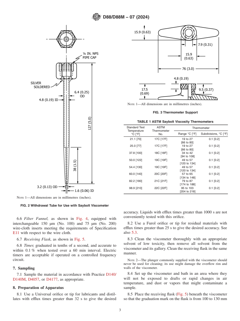 ASTM D88/D88M-07(2024) - Standard Test Method for  Saybolt Viscosity