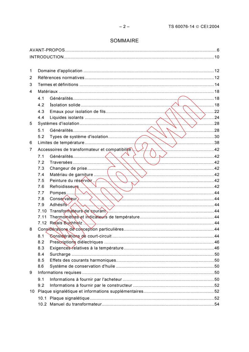 IEC TS 60076-14:2004 IEC TS 60076-14:2004 - Transformateurs de puissance - Partie 14: Conception et application des transformateurs de puissance immergés dans du liquide utilisant des matériaux isolants haute température
Released:11/2/2004 - Page 4 preview