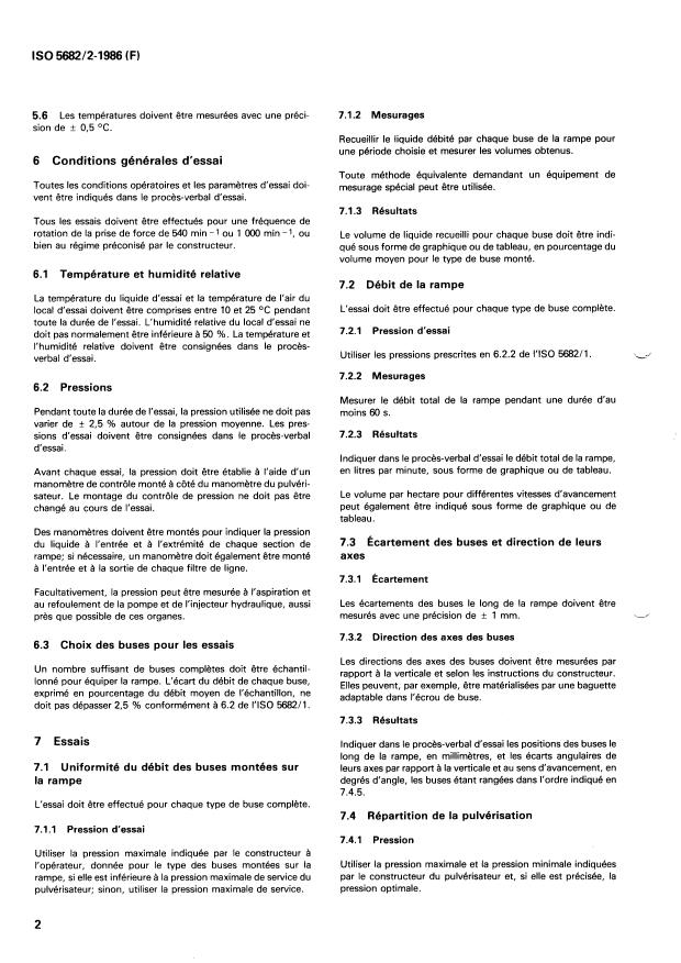 ISO 5682-2:1986 ISO 5682-2:1986 - Matériel de traitement agropharmaceutique -- Équipements de pulvérisation - Page 4 preview