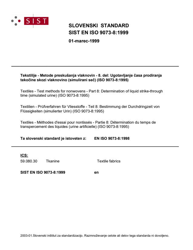 EN ISO 9073-8:1999