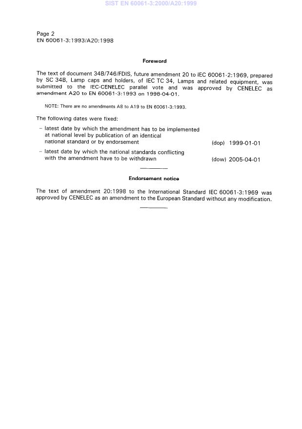 EN 60061-3:1993/A20:1998 EN 60061-3:2000/A20:1999 - Page 4 preview