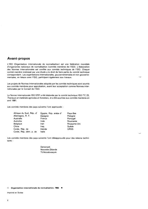 ISO 5707:1983 ISO 5707:1983 - Installations de traite mécanique -- Construction et performance - Page 2 preview