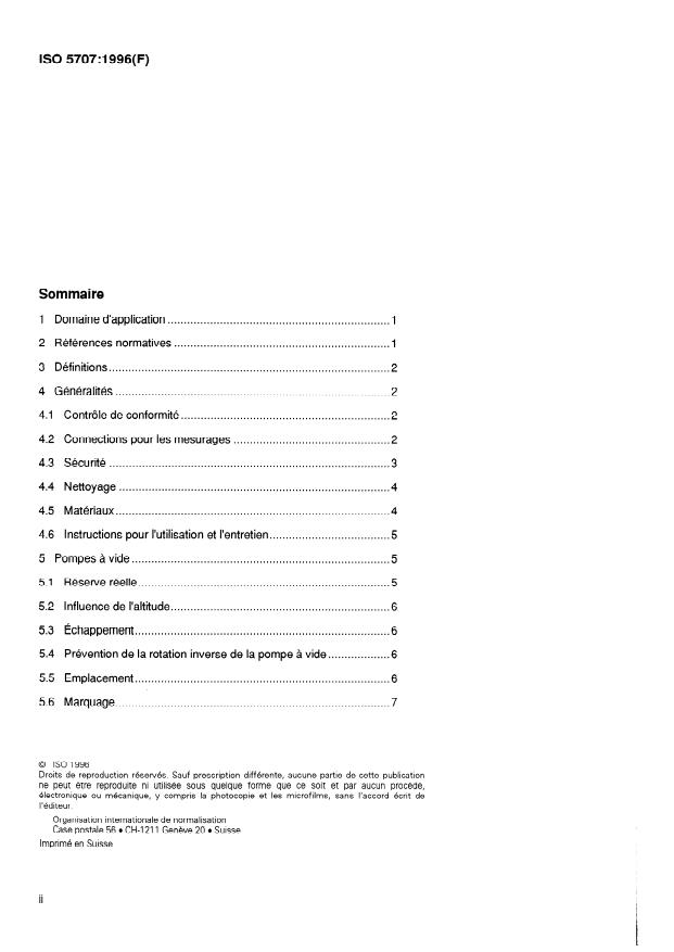 ISO 5707:1996 ISO 5707:1996 - Installations de traite mécanique -- Construction et performances - Page 2 preview
