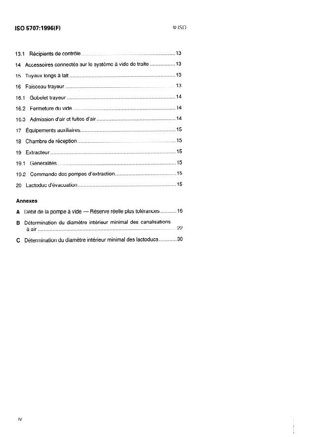 ISO 5707:1996 ISO 5707:1996 - Installations de traite mécanique -- Construction et performances - Page 4 preview