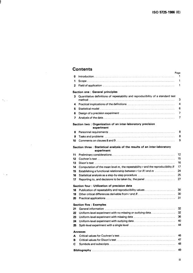 ISO 5725:1986 - Precision of test methods -- Determination of repeatability and reproducibility for a standard test method by inter-laboratory tests