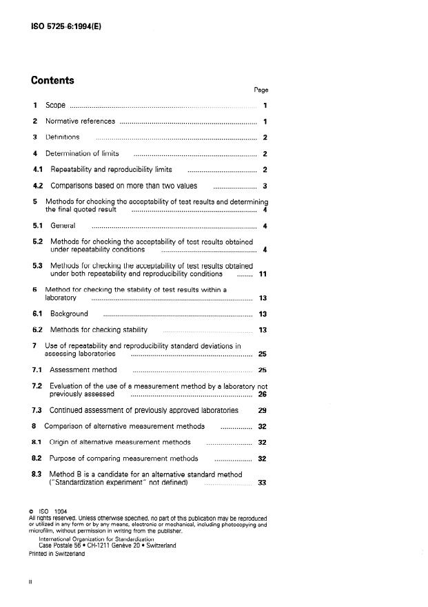 SIST ISO 5725-6:2003 ISO 5725-6:1994 - Accuracy (trueness and precision) of measurement methods and results - Page 2 preview