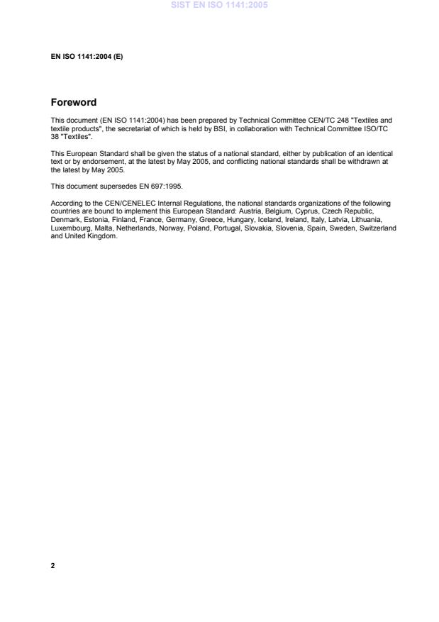 EN ISO 1141:2004 EN ISO 1141:2005 - Page 4 preview