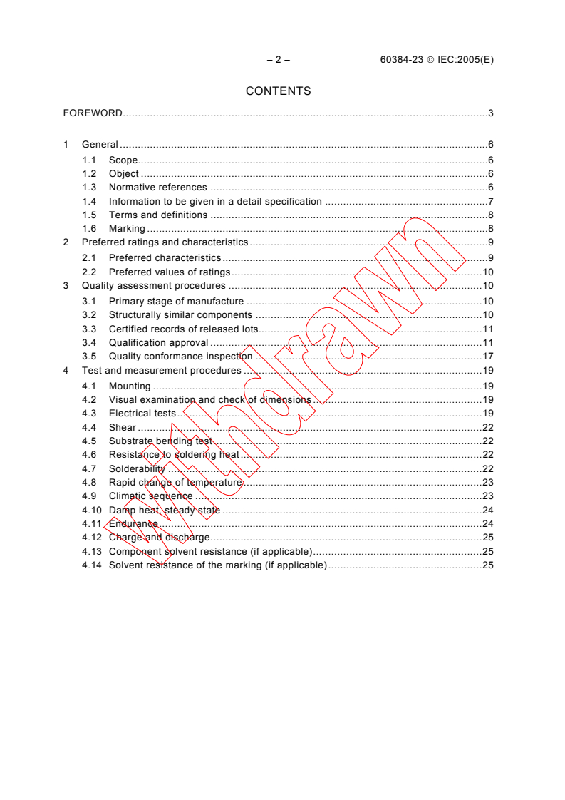 IEC 60384-23:2005 IEC 60384-23:2005 - Fixed capacitors for use in electronic equipment - Part 23: Sectional specification - Fixed surface mount metallized polyethylene naphthalate film dielectric DC capacitors
Released:2/10/2005
Isbn:2831878543 - Page 4 preview
